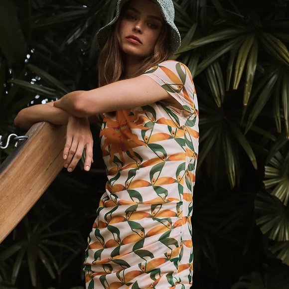 FARM Rio Printed Mesh Dress - Picture 1 of 4